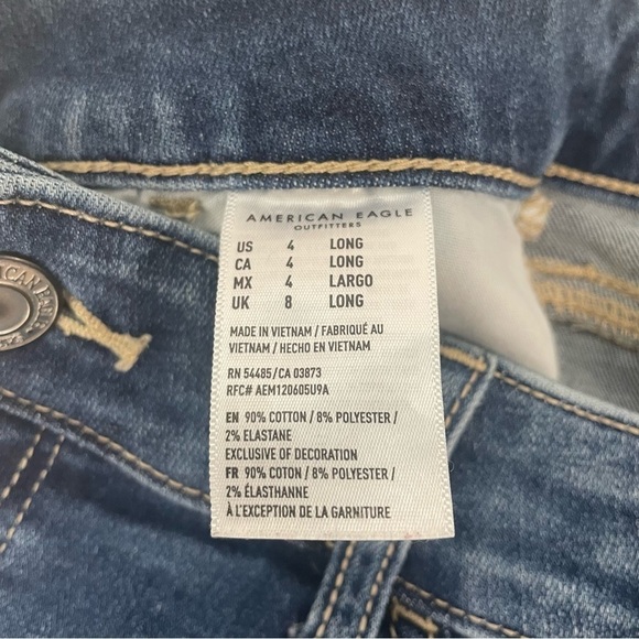 American Eagle Super High-Rise Mini Denim Skirt Size 4 Long - Picture 11 of 13